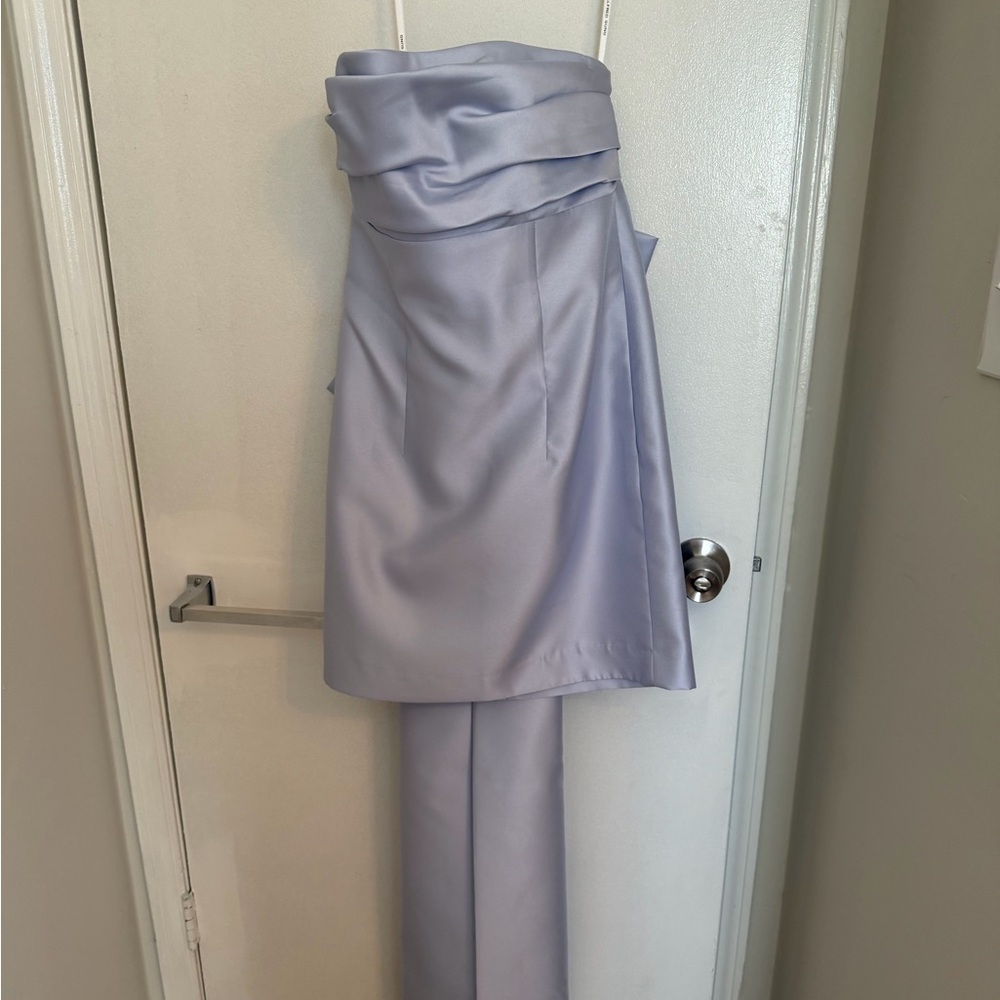 Elegant Lavender Strapless Mini Dress